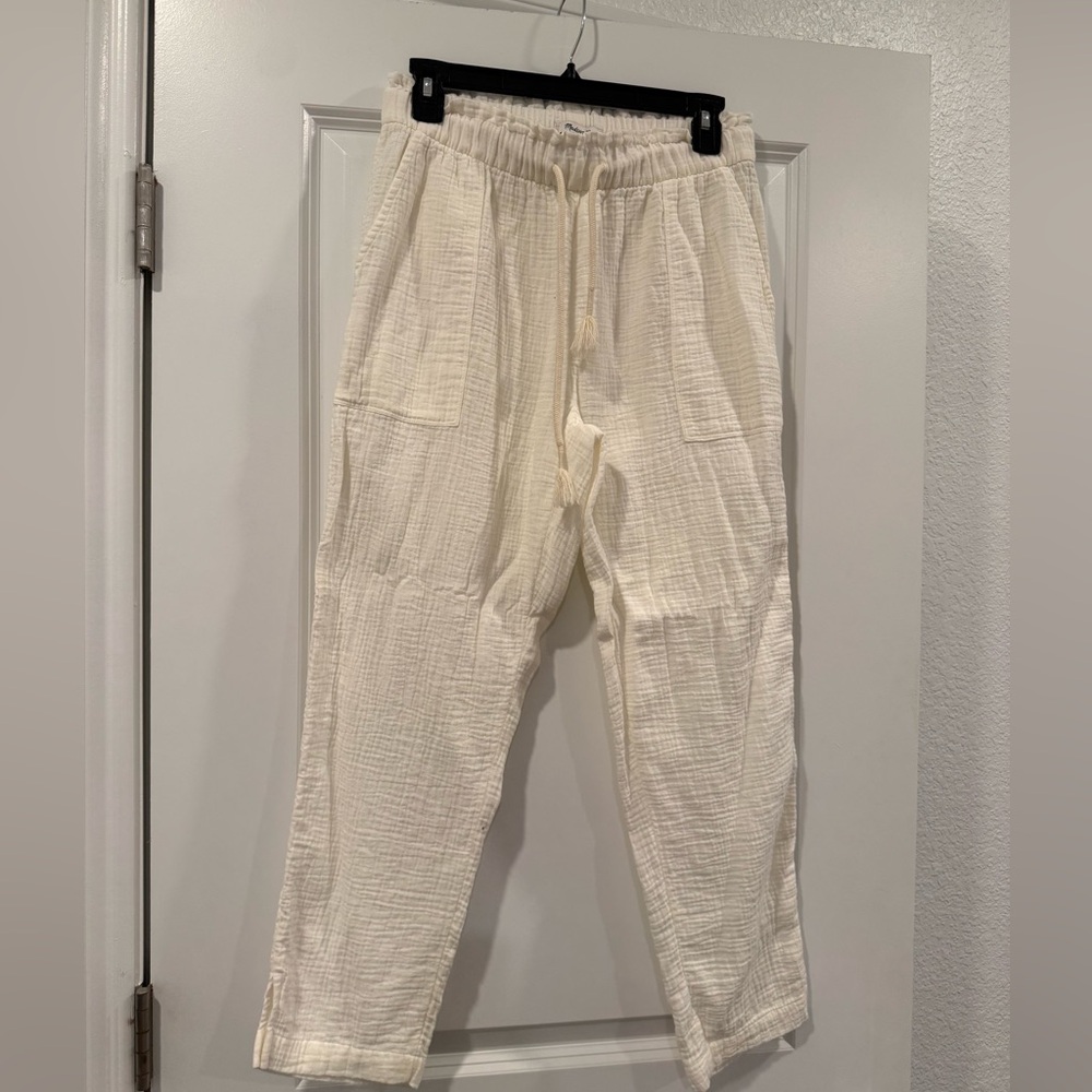 Madewell Women's Cream Gauze Pants
